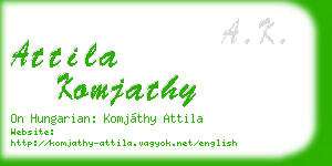 attila komjathy business card