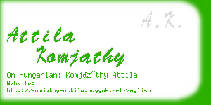 attila komjathy business card
